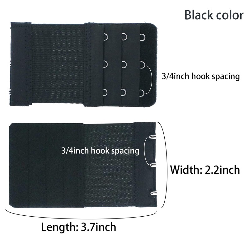 SAMGU Bra Extenders 3 Hooks Soft Stretchy Bra Strap Extender
