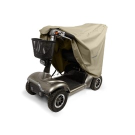 Covermates Mobility Scooter Cover - Light Weight Polyester, Weather Resistant, Drawcord Hem, Power Sports Covers, Khaki
