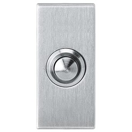 49.910.00 Aperit Rectangular Doorbell 64 x 30 mm Stainless Steel 316 Matt Brushed Includes Mounting Screws