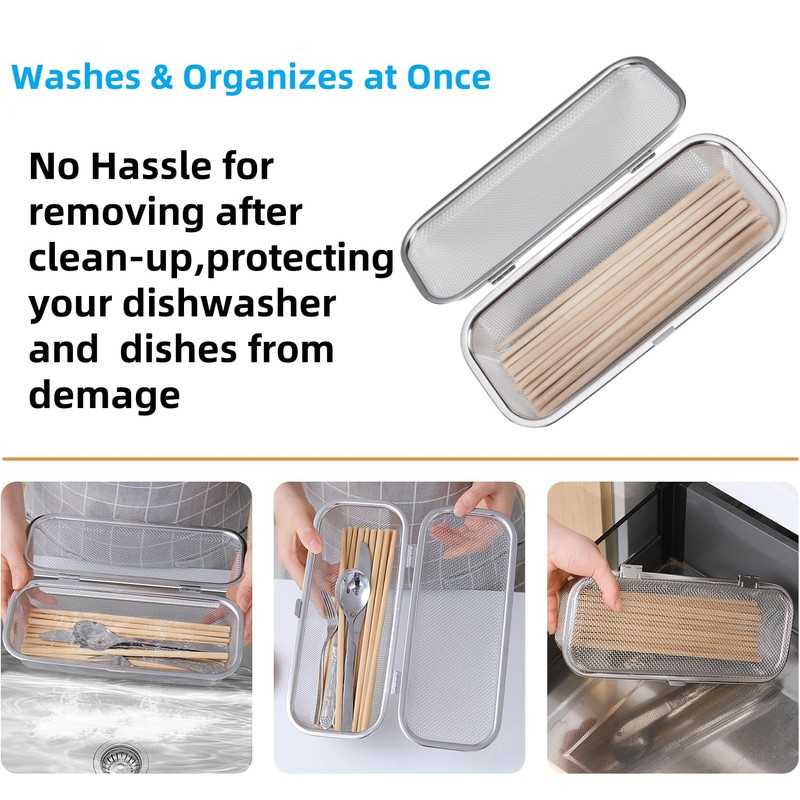 Dishwasher Basket, Basket for Dishwasher, Stainless Steel Dishwasher Silverware Basket,