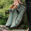 Medieval Boots Leather Renaissance Outdoor Casual Fashion Zipper Slip On