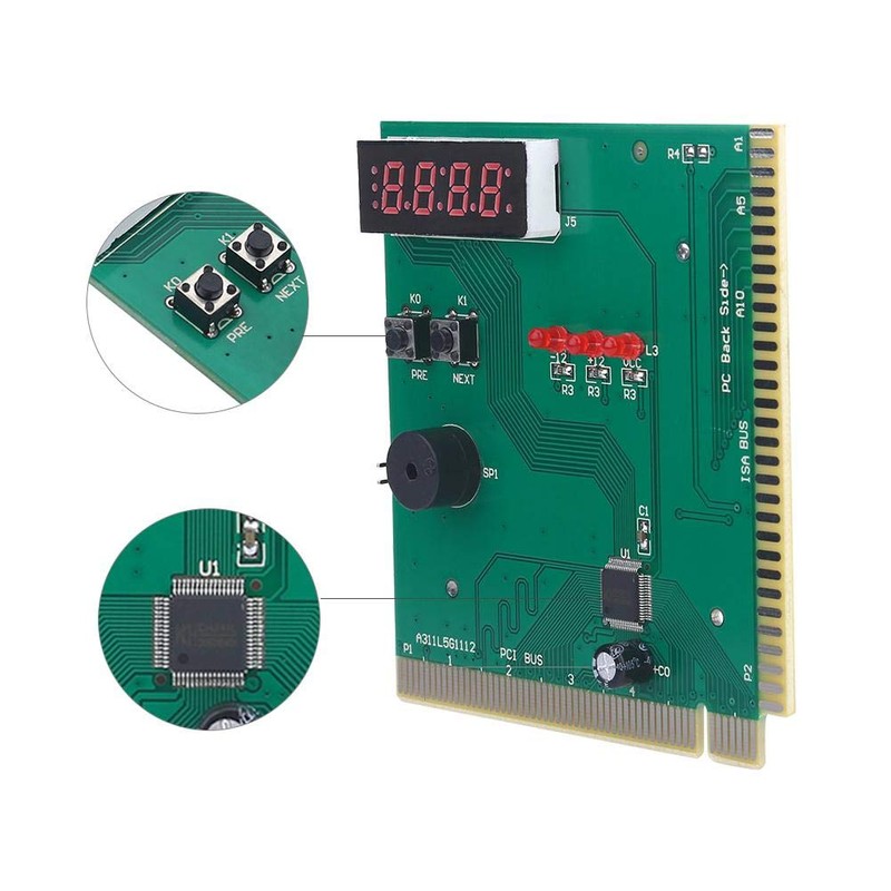 Goshyda Diagnostic Card, 4 Digit Card PC Analyzer Computer Diagnostic