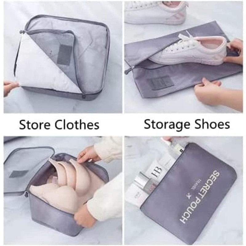 Travel Pouch, Set of 7, Packing Pouch, Arrangement Case Luggage