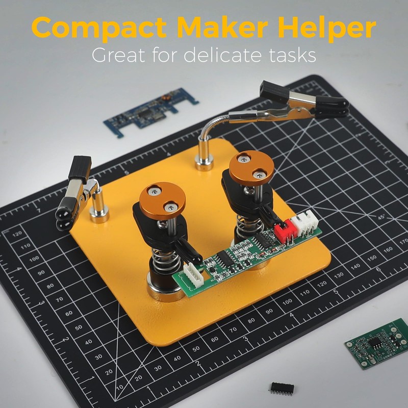 Helping Hands Clamp Metal, Adjustable Third Hand Soldering Holder Stand
