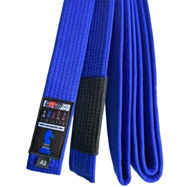 OSS Combat Sports BJJ Belt - Brazilian Jiu Jitsu Belt - Jujitsu Belt - RIBJJF Approved Adult’s Size Brazilian Jiu-Jitsu Belt 100% Cotton Durable Competition Ready Belts- BJJ Gi A2, A3 (Blue, A2)