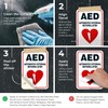 AED Sign, Automated External Defibrillator Sign, 10x7 Inches, 4 Mil