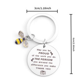 Thank You Teachers Gifts, Teacher Keyring, Best Teacher Gifts,Motivational Gifts,Christmas Presents for Teachers,Teacher Gifts for Women Men,Teachers Day Birthday Graduation Season Appreciation Gift