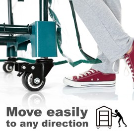 Worth Garden Upgraded 5-Tier Mini Greenhouse with Castors Wheels - Portable Small Gardening Green House with PVC Cover - Heavy Duty Swivel Castors with Brakes - 76''H x 27''L x 19''W Indoor & Outdoor