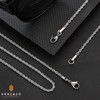KRKC&CO 2.5 mm/6 mm Thin Rope Chain Stainless Steel 18