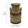 CVHOMEDECO. Galvanized Metal Milk Can, Old Rustic Primitives Jug Vase