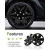 SCITOO(4-Pack) Stylish 15-Inch Black hubcaps, Compatible with Various Vehicles, Easy