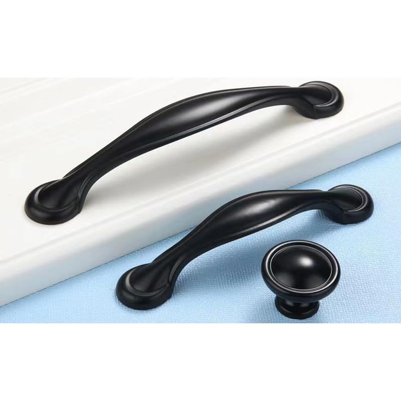 aspearly 30 Pack Cabinet Handles Black Metal Stainless Steel Kitchen
