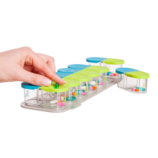Sagely Smart Active Weekly Pill Box Organizer- AM/PM Pill Planner with Free App and 7 Removable Pods