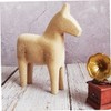 KOMBIUDA 2pcs Unfinished Wooden Horse Figurines for Painting Rustic Home