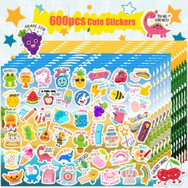 KARSLORA Stickers for Kids, Scrapbook Stickers, Cute Stickers, Kids Stickers, Stickers for Teens, Teacher Stickers, 600 PCS Cute Funny Teacher Reward Stickers for Kids