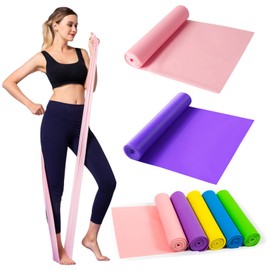 Resistance Bands for Exercise, 2Pcs Elastic Exercise Bands, Strength Training Bands for Women Yoga Pilates Arms Upper Shoulders Pink Purple