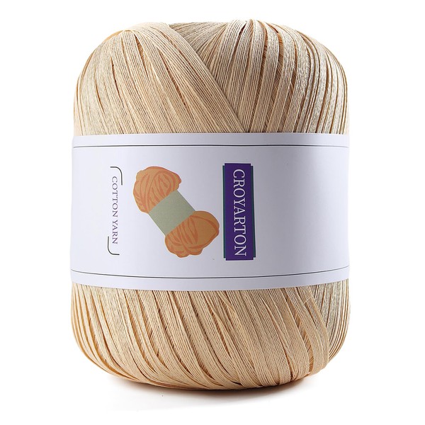 Raffia Yarn for Crochet, Soft Cotton Yarn for Crocheting Summer