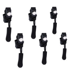 Pack of 6 Zip Zippers, Zip Slider Replacement, 3 Sizes Zip Repair Set, Zip Fix Kit, Zipper for Zip, for Jackets, Suitcases, Backpacks (Black)