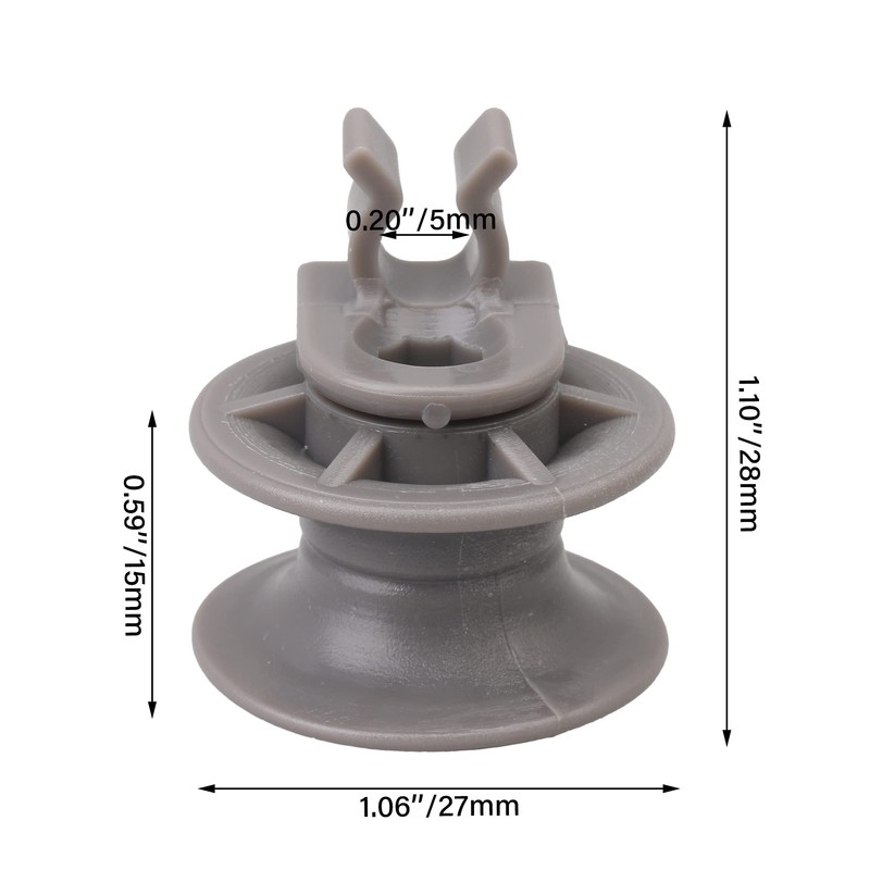 Emptty 8PCS 4581DD3002A Upper Dishrack Roller Assembly Replacement for LG