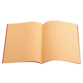 9" x 7" - 7mm Squared Tinted Paper - Exercise Book Red Cover - Aqua - Single Book