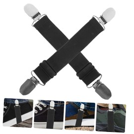 BIUDECO 2pcs Adjustable Elastic Boot Clips Windproof and Water-Resistant Trouser Leg Holders for Outdoor Activities Unisex Pant Fasteners for Cycling and Sports