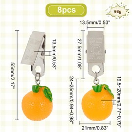 PH PandaHall 8pcs Orange Table Cover Clips Tablecloth Weight Clips Resin Table Cover Weight Clips Handicraft Orange Tablecloth Clips for Tablecloth Decoration Family Dinner Outdoor Picnic