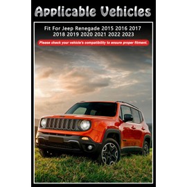 BriYorWay Vent Shades Rain Guards for Jeep Renegade 2015 2016 2017 2018 2019 2020 2021 2022 2023 Accessories, for Jeep Renegade Window Deflectors Window Visors