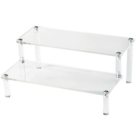 Acrylic Stand, 2-Tier, 11.8 inches (30 cm), Figure Stand, Display Stand, Clear Case, Acrylic Display Stand, Collection Case, Cosmetics, Display Stand, Storage Shelf, Showcase