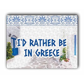 Makoroni - I'd Rather BE in Greece Greece Greek - Jigsaw Puzzle 252 pcs, DesI32
