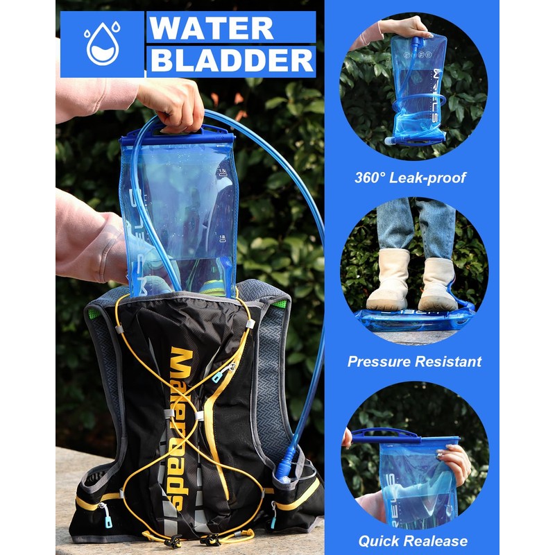 WRELS Hydration Bladder,Water Bladder for Hydration Pack,BPA-Free Leakproof Water Reservoir