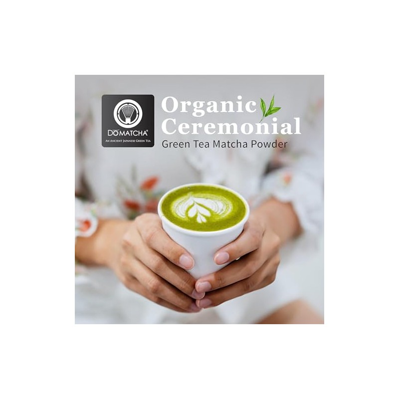 DoMatcha Organic Ceremonial Green Tea Matcha Powder - 75 Servings