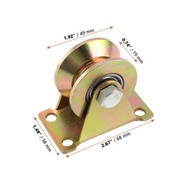 LEXININ 15 pack 2 Inch V Groove Wheel, V Type Groove Wheels Pulley, Rigid Casters for Swing Sliding Gate