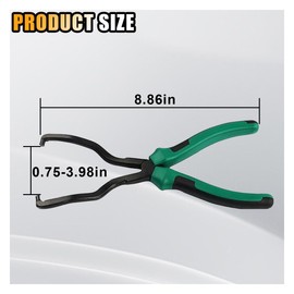 Fuel Line Plier, Quick Disconnect Release Removal Tool, Petrol Hose Pipe Clamp Clip with Handle, Universal Fuel Line Clip Removal Plier, Pipe Clip Repair Tool for Most Cars (Green)