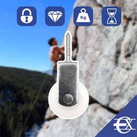 EUROXANTY Pulleys for Ropes and Cables | Pulley | Rotatable Pulley | Safe and Robust | Silver | 40mm with Screw | Pack of 2 |