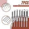 kimllier 7Pcs Square Hole Drill Bit, Stainless Steel Sharp Durable