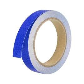 PATIKIL Reflective Tape, 0.8 Inch x 33 Ft Waterproof High Visibility Warning Safety Adhesive Tape Outdoor Reflector for Bikes Cars Motorcycles Trucks, Blue