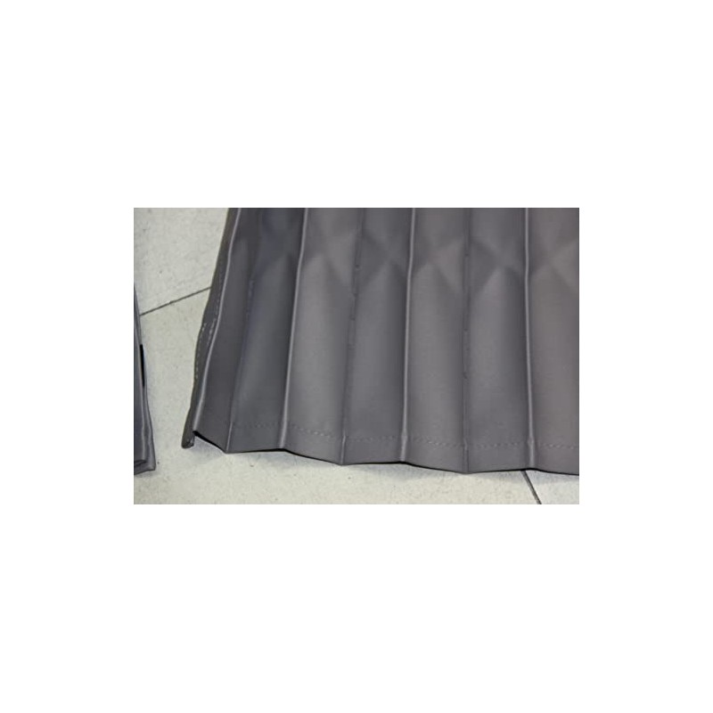Dark Grey Pleated Truck Curtain Side Curtains 100cm W x