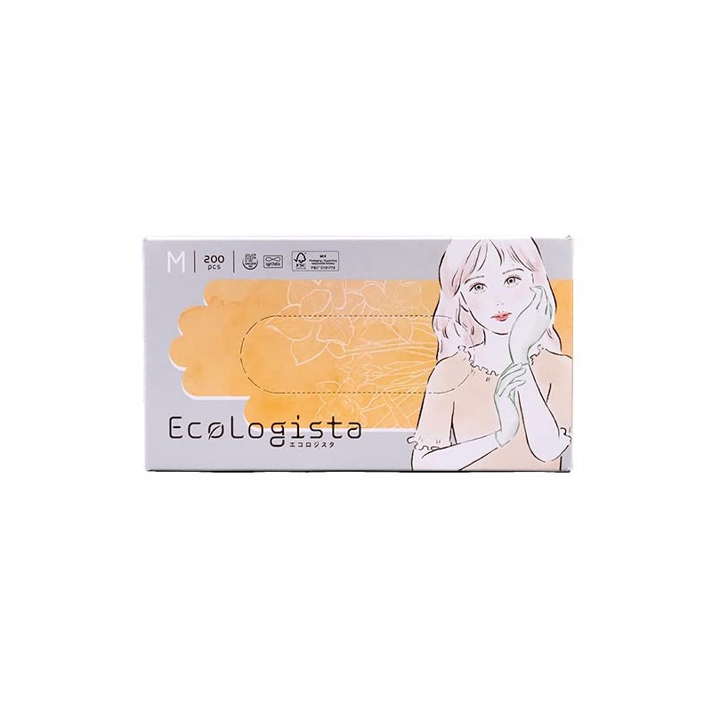 [三興化学工業] エコロジスタ（生分解性NBRニトリルディスポーザブル手袋) 200枚入 M