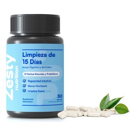 Zesty Nutrition Frmula Avanzada De 15 Das Suplemento Vegano Con Psyllium Husk, Cscara Sagrada, Hoja Sen Y Probiticos 30 Cpsulas Sin Sabor             