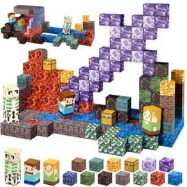 AIDYVOI 213 PCS Magnetic Blocks Building Toys Set Sword Kids Blocks for Toddler Boys Girls 3+, STEM Sensory Magnetic Cubes Christmas Birthday Present Construction Building Toys