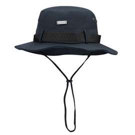 CLAPE UV Protection Outdoor Boonie Hat Foldable Sun Hat Men's Quick-Drying Safari Hat Fishing Hat with Chin Strap Summer Bush Hat Hiking Hat, RNYF03-Blue