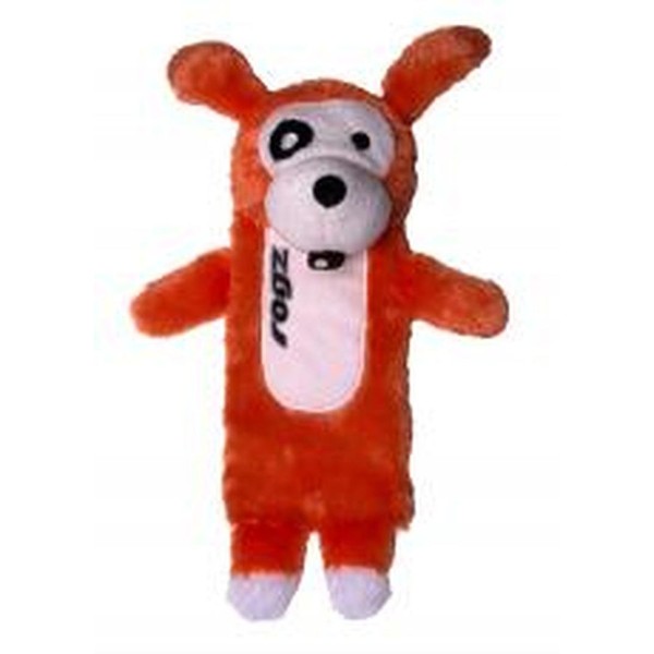 Rogz CS03 D Thinz Plush Dog Toy, Medium, Orange