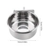 Bird Dish Bait Container Water Container Stainless Steel Fixed in