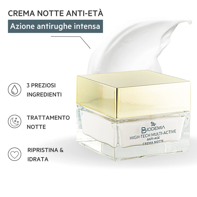 BIODEMIA | High-Tech Multi-Active Gesichtscreme, Anti-Age Nachtcreme mit Bienengift und
