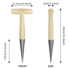 Edelstahl-Pikierstab, Garten-Handwerkzeug Pikierstab mit Messungen, Samen zum Einpflanzen von Blumenzwiebeln, Samen, Haus, Garten, Pflanzwerkzeuge