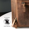 Fa.Volmer ® Riverside Brown Genuine Buffalo Leather Laptop Bag for
