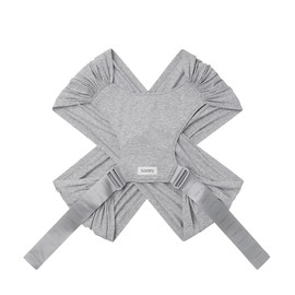 Konny Baby Carrier Flex SoftBreeze with Head Support - Adjustable, Easy to Wear Baby Wrap Sling, Perfect for Newborn Babies Essentials up to 44 lbs (M-4XL) - Melange Grey