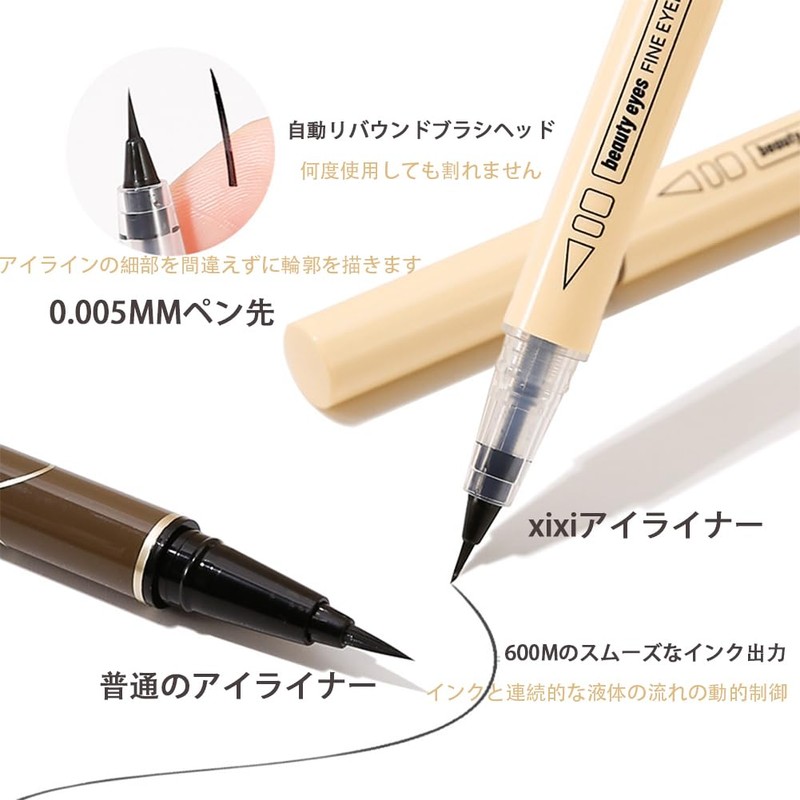 Fine Looking Delicate Eyeliner, Extra Fine and Smooth Eyeliner, Smudge