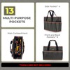 Tool Bag 16 oz. Waxed Canvas Tool Bag Large Capacity