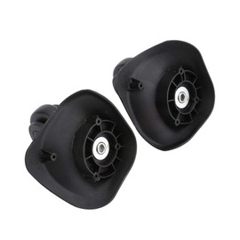 Alomejor 1 Pair of Luggage Swivel Wheels PVC Suitcase Replacement Wheels Wheel Attachments Silent Wear Pulley for Luggage Suitcase Trolley, black